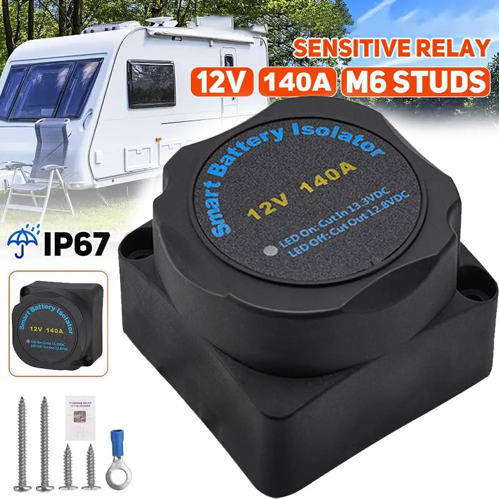 Steamer Yacht for Camper Smart Dual Battery Isolator Voltage Sensitive Relay Split Charge Relay VSR 12V 140A
Steamer Yacht for Camper Smart Dual Battery Isolator Voltage Sensitive Relay Split Charge Relay VSR 12V 140A