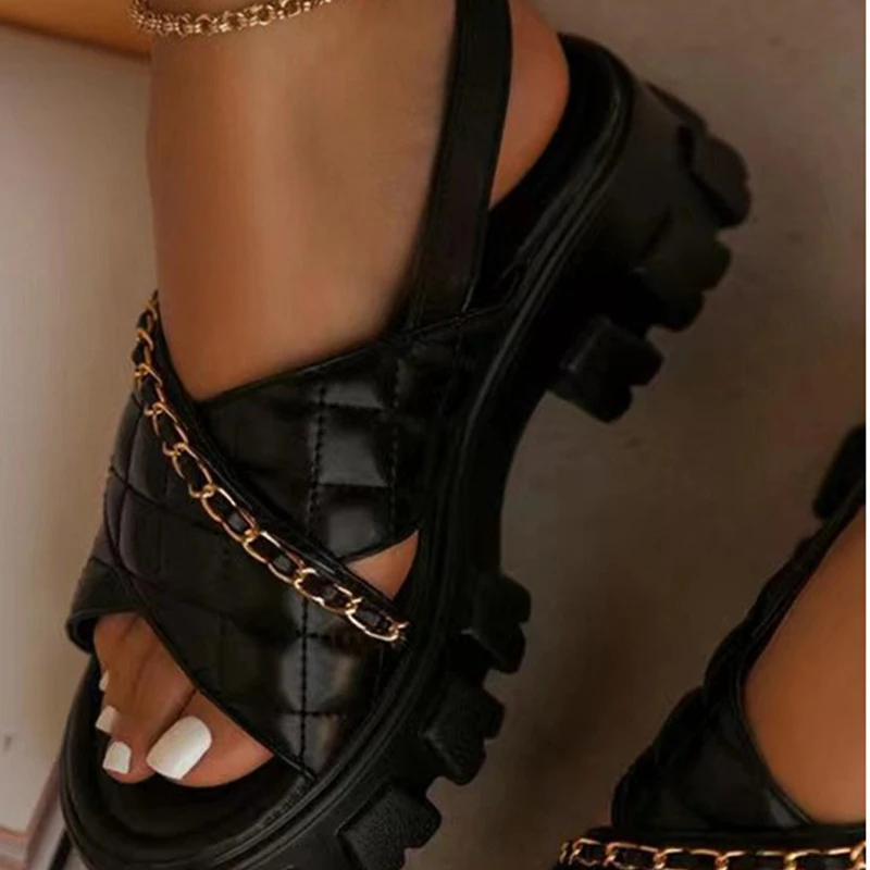 2022 Chunky Platform Women Shoes New Spring Autumn Open Toe Sandals Casual Beach Slides Designer Slippers Chain Flip Flops
2022 Chunky Platform Women Shoes New Spring Autumn Open Toe Sandals Casual Beach Slides Designer Slippers Chain Flip Flops