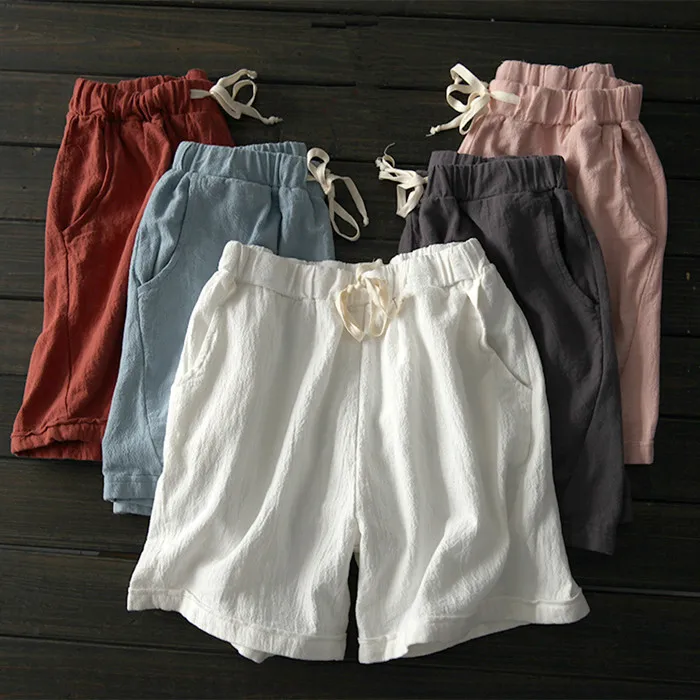 Cotton Linen Shorts Women's Summer New Versatile Wide Leg Elastic Waist Loose Five Point Pants
Cotton Linen Shorts Women's Summer New Versatile Wide Leg Elastic Waist Loose Five Point Pants