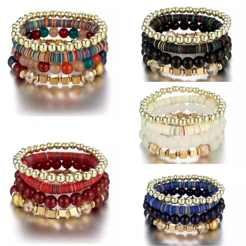 Bohemia Charm Bracelets Jewelry Classic 4pcs/set Boho Beads Multilayer Bracelets Set For Womens Colorful Stretch Ladies Bracelet
Bohemia Charm Bracelets Jewelry Classic 4pcs/set Boho Beads Multilayer Bracelets Set For Womens Colorful Stretch Ladies Bracelet