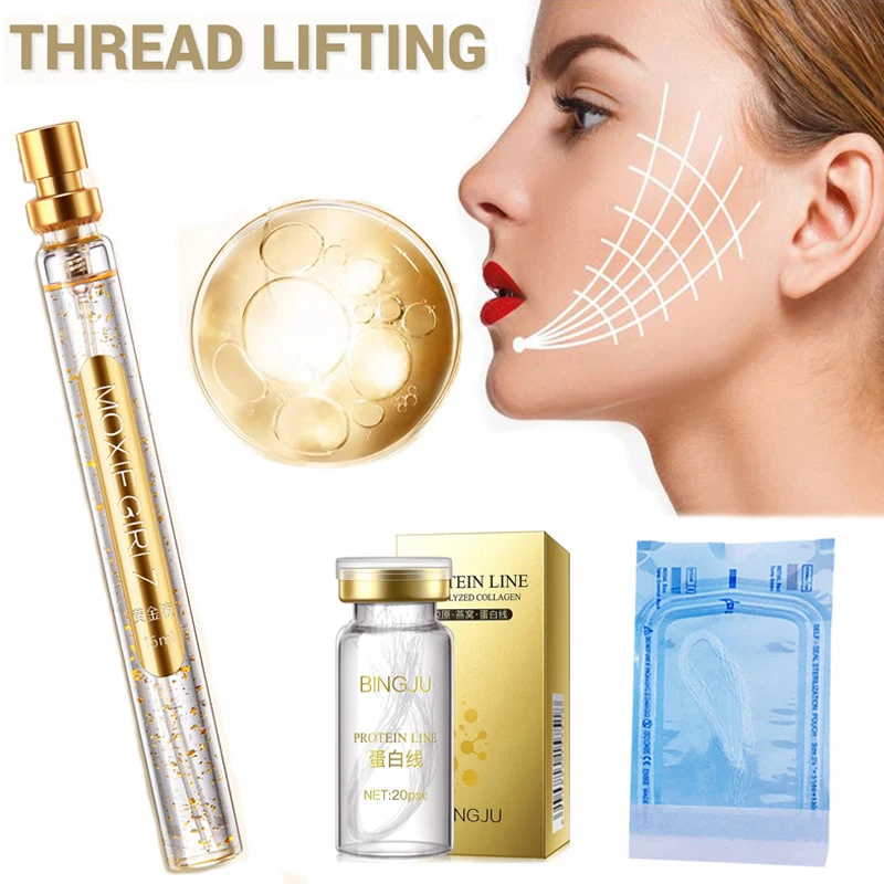 New Face Filler Absorbable Collagen Protein Thread Face Lift Plump Silk Fibroin Line Carving Anti Aging Essence Do Wholesale
New Face Filler Absorbable Collagen Protein Thread Face Lift Plump Silk Fibroin Line Carving Anti Aging Essence Do Wholesale