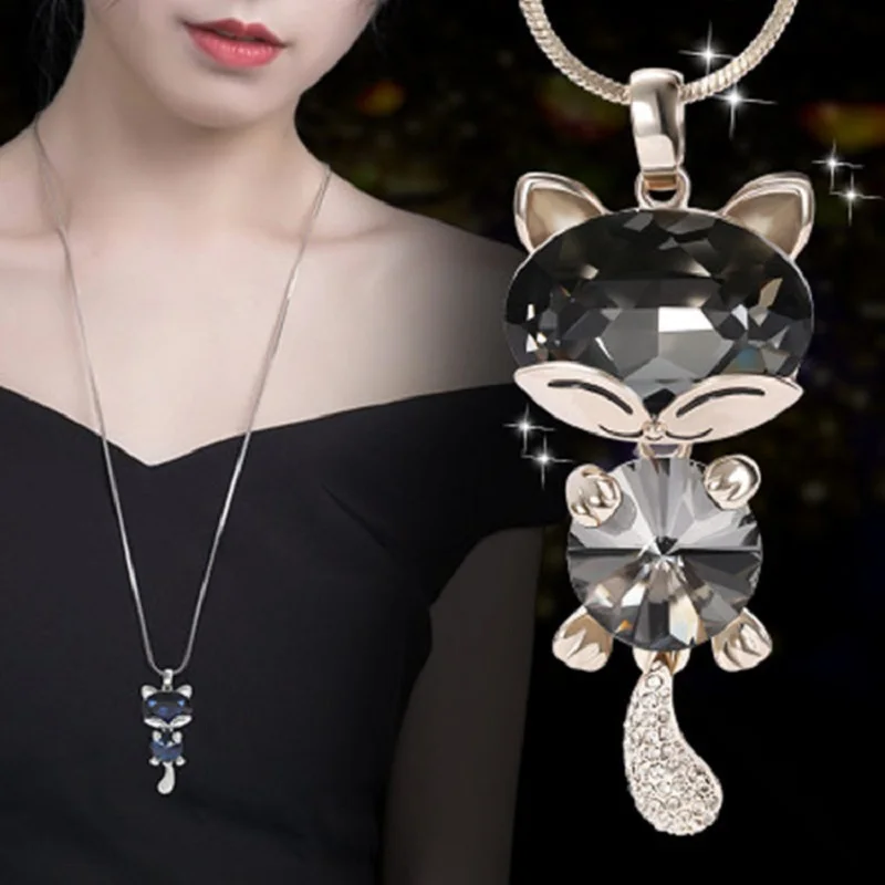 Fashion Cat Necklace Ladies Classic Long Chain Sweater Pendant Dress Accessories High Sense Luxury Charm Jewelry
Fashion Cat Necklace Ladies Classic Long Chain Sweater Pendant Dress Accessories High Sense Luxury Charm Jewelry