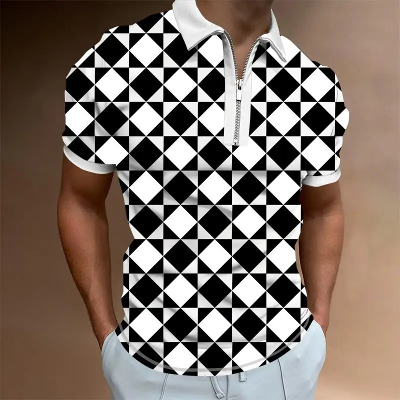 X Task Force Summer Plaid plaid Men's Streetwear Men Short Sleeve Polo Shirts Casual Turn-down Collar Zipper Design Tops
X Task Force Summer Plaid plaid Men's Streetwear Men Short Sleeve Polo Shirts Casual Turn-down Collar Zipper Design Tops
