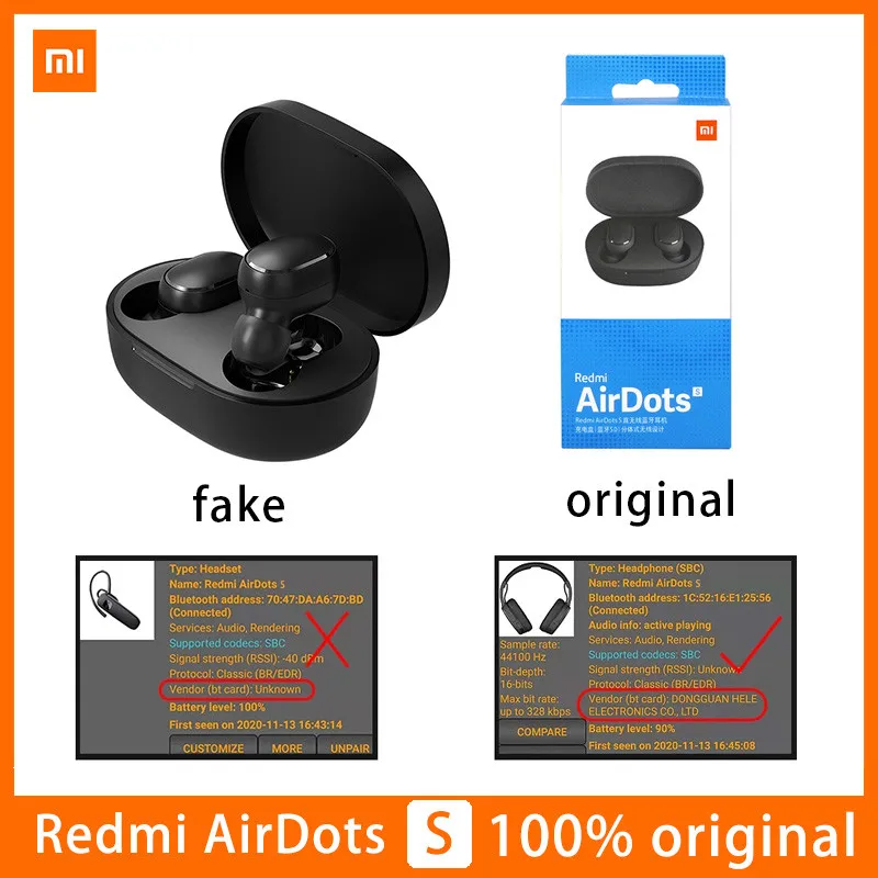 Наушники-вкладыши Xiaomi Redmi Airdots S беспроводные наушники с микрофоном и