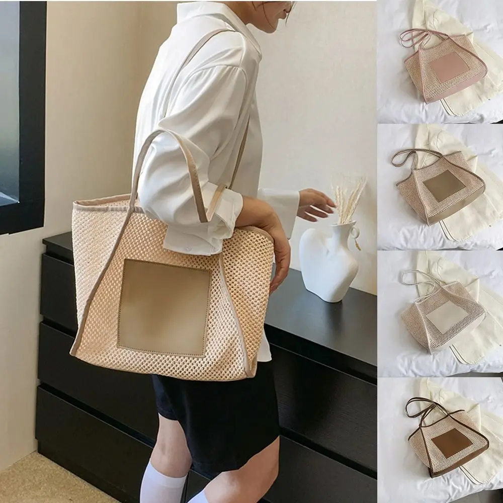 Pu Leather Straw Woven Shoulder Bag Fashion Knitted Large Capacity Handbag Beach Bag Streetwear
Pu Leather Straw Woven Shoulder Bag Fashion Knitted Large Capacity Handbag Beach Bag Streetwear