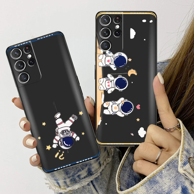 Lovely Astronaut Phone Case For Samsung Galaxy S22 S21 S20 Ultra FE 5G S22 S10 10E S9 Plus Coque Black Liquid Silicon Funda 
Lovely Astronaut Phone Case For Samsung Galaxy S22 S21 S20 Ultra FE 5G S22 S10 10E S9 Plus Coque Black Liquid Silicon Funda