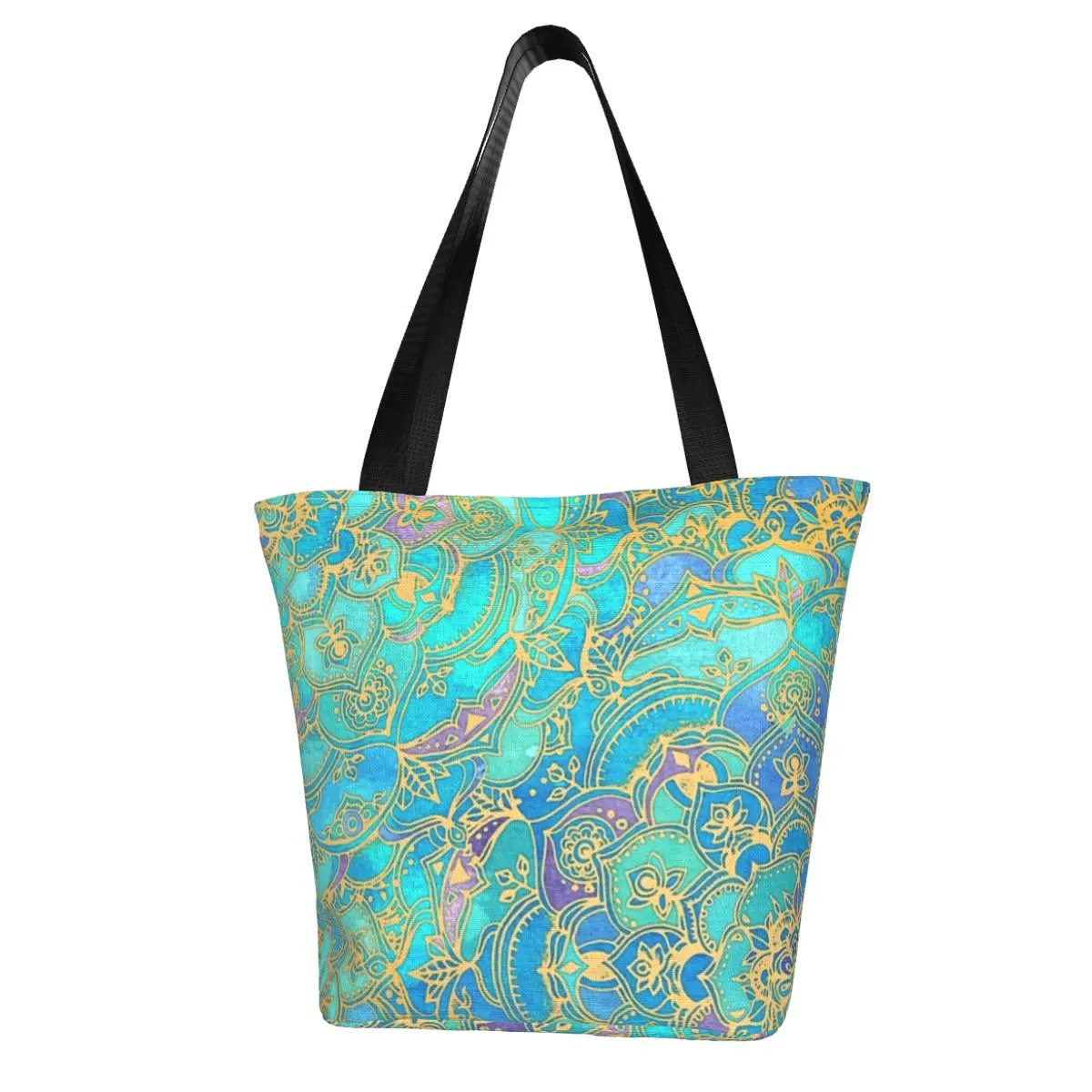 Metallic Gold Retro Shopping Bag Boho Mandalas Travel Female Handbag Bulk Funny Cloth Bags
Metallic Gold Retro Shopping Bag Boho Mandalas Travel Female Handbag Bulk Funny Cloth Bags