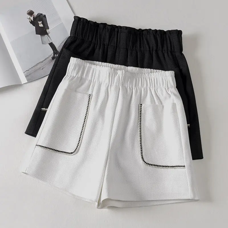 Women Pockets Shorts Elastic Waist Casual Female Bottom Fashion Ladies Loose Solid Color Wide Legs Casual Home Comfy Short W03
Women Pockets Shorts Elastic Waist Casual Female Bottom Fashion Ladies Loose Solid Color Wide Legs Casual Home Comfy Short W03