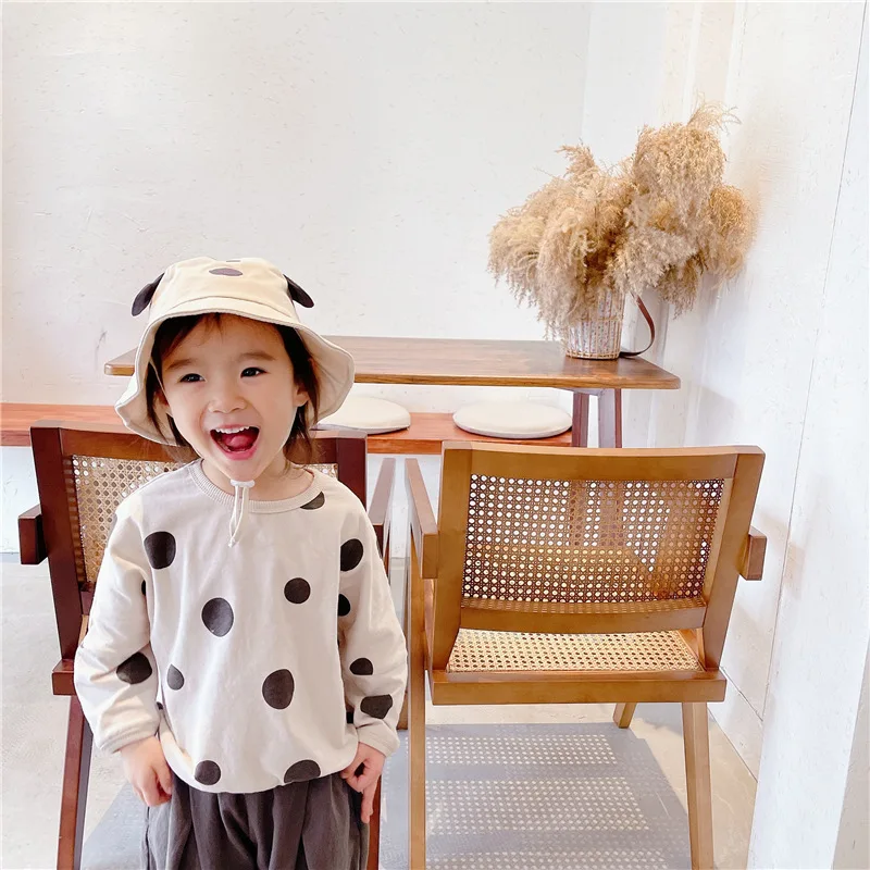 2023 New Girls Boys T-shirt Autumn Clothes Long Sleeve Dot Print Sweatshirts Loose Casual Kids Tops Children Clothing
2023 New Girls Boys T-shirt Autumn Clothes Long Sleeve Dot Print Sweatshirts Loose Casual Kids Tops Children Clothing