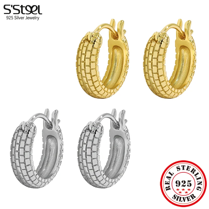 S'STEEL Real 925 Silver Circular Weave Ear Buckle Hoop Earrings Woman Gift Retro Trending Products 2023 Engagement Fine Jewelry
S'STEEL Real 925 Silver Circular Weave Ear Buckle Hoop Earrings Woman Gift Retro Trending Products 2023 Engagement Fine Jewelry