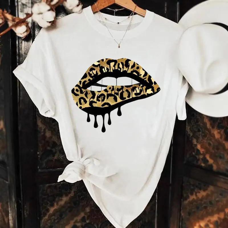 Women Fashion Short Sleeve 90s Trend Cute Style Leopard Lip Clothing Nice Summer Pretty Top Graphic Tee Casual Tshirt T-shirt
Women Fashion Short Sleeve 90s Trend Cute Style Leopard Lip Clothing Nice Summer Pretty Top Graphic Tee Casual Tshirt T-shirt