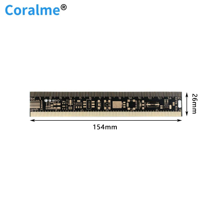 Immersion Gold Metal Straight Ruler Tool Multifunctional PCB Ruler Precision Measuring Package Electronic Stocks for Engineering
Immersion Gold Metal Straight Ruler Tool Multifunctional PCB Ruler Precision Measuring Package Electronic Stocks for Engineering
