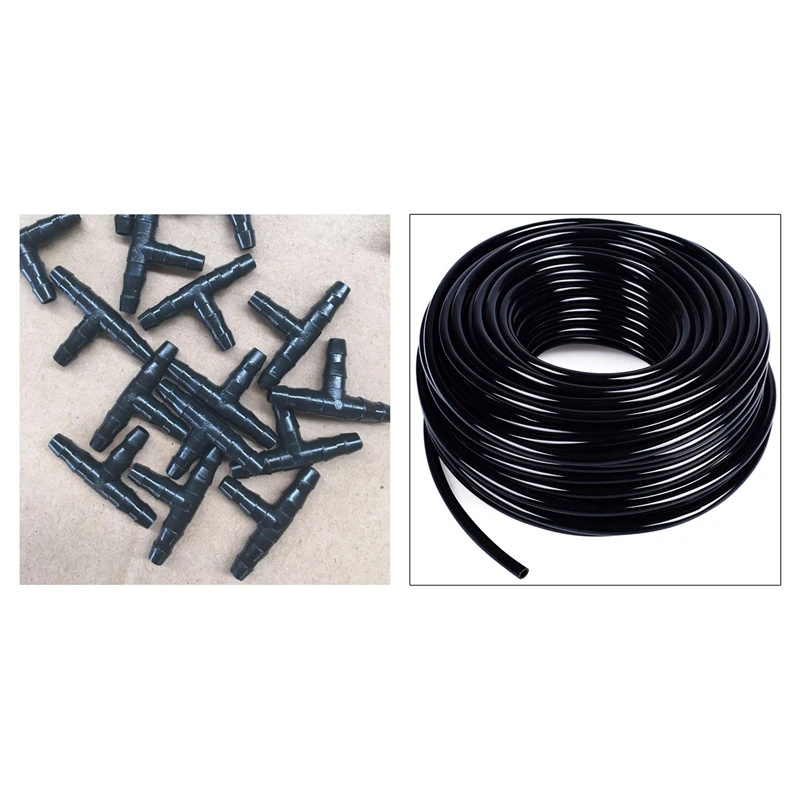201 Pcs 1/4 Inch Drip Irrigation Hose: 200 Pcs Tee Pipe Joint Pipe Hose Connector & 1Pcs 30M Blank Distribution Pipe
201 Pcs 1/4 Inch Drip Irrigation Hose: 200 Pcs Tee Pipe Joint Pipe Hose Connector & 1Pcs 30M Blank Distribution Pipe