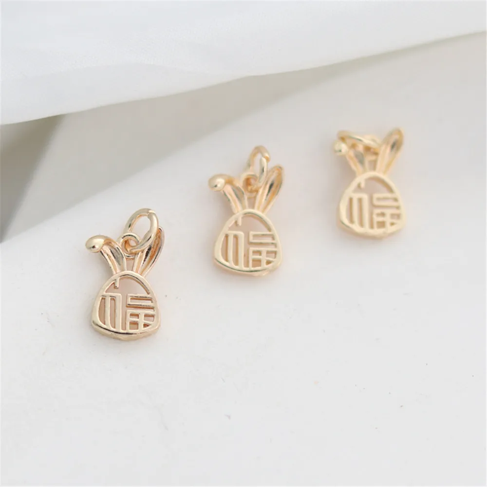 14K gold package, color preserving, hollowed-out rabbit small pendant, bracelet necklace, diy handmade accessories, pendant
14K gold package, color preserving, hollowed-out rabbit small pendant, bracelet necklace, diy handmade accessories, pendant