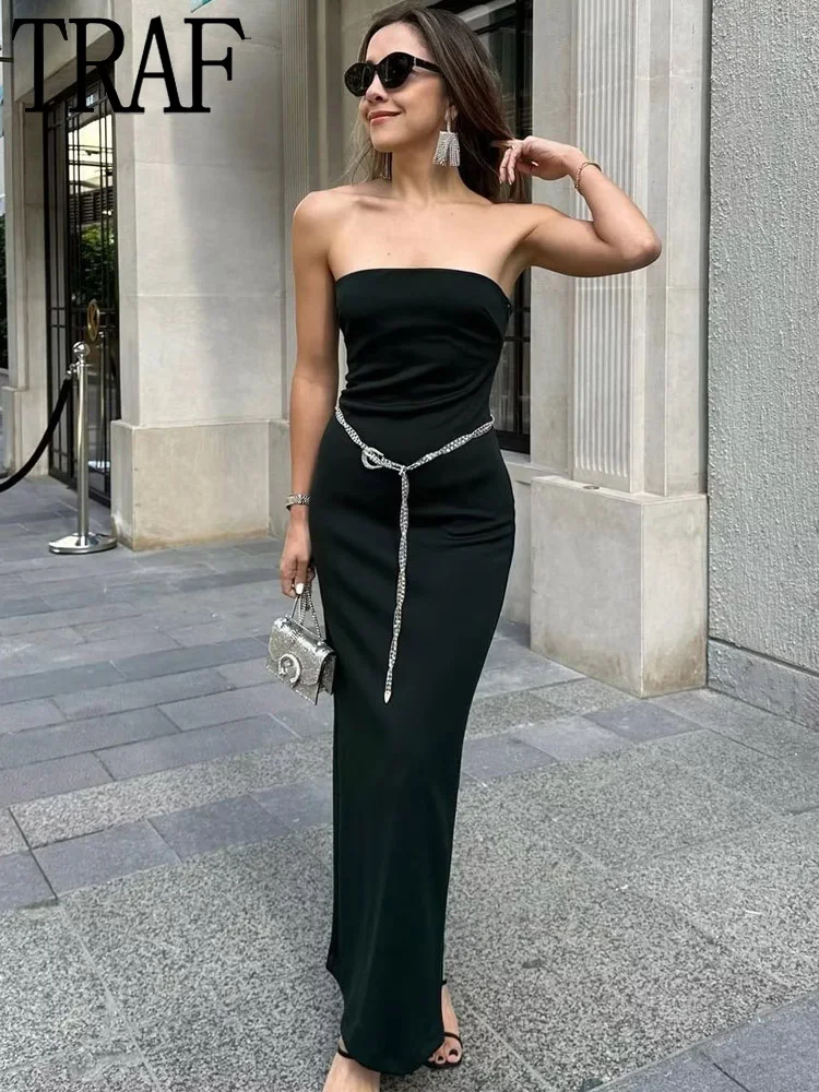 TRAF Green Long Dress Women Pleated Bodycon Dress Woman Off Shoulder Backless Dresses for Women Sleeveless Maxi Party Dresses
TRAF Green Long Dress Women Pleated Bodycon Dress Woman Off Shoulder Backless Dresses for Women Sleeveless Maxi Party Dresses