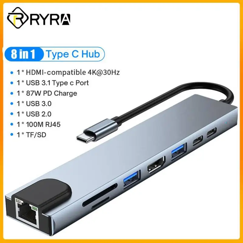 RYRA 8 в 1 USB C 3,1 до HDTV 4K 100 Мбит/с Lan Ethernet USB3.0 USB 2,0 TF SD кардридер Тип C зарядный концентратор для Macbook Air M1
RYRA 8 в 1 USB C 3,1 до HDTV 4K 100 Мбит/с Lan Ethernet USB3.0 USB 2,0 TF SD кардридер Тип C зарядный концентратор для Macbook Air M1