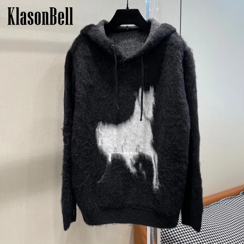 10.17 KlasonBell Fashion Contrast Color Pattern Alpaca Knitted Hooded Drawstring Keep Warm Loose Pullover Sweater Women
10.17 KlasonBell Fashion Contrast Color Pattern Alpaca Knitted Hooded Drawstring Keep Warm Loose Pullover Sweater Women