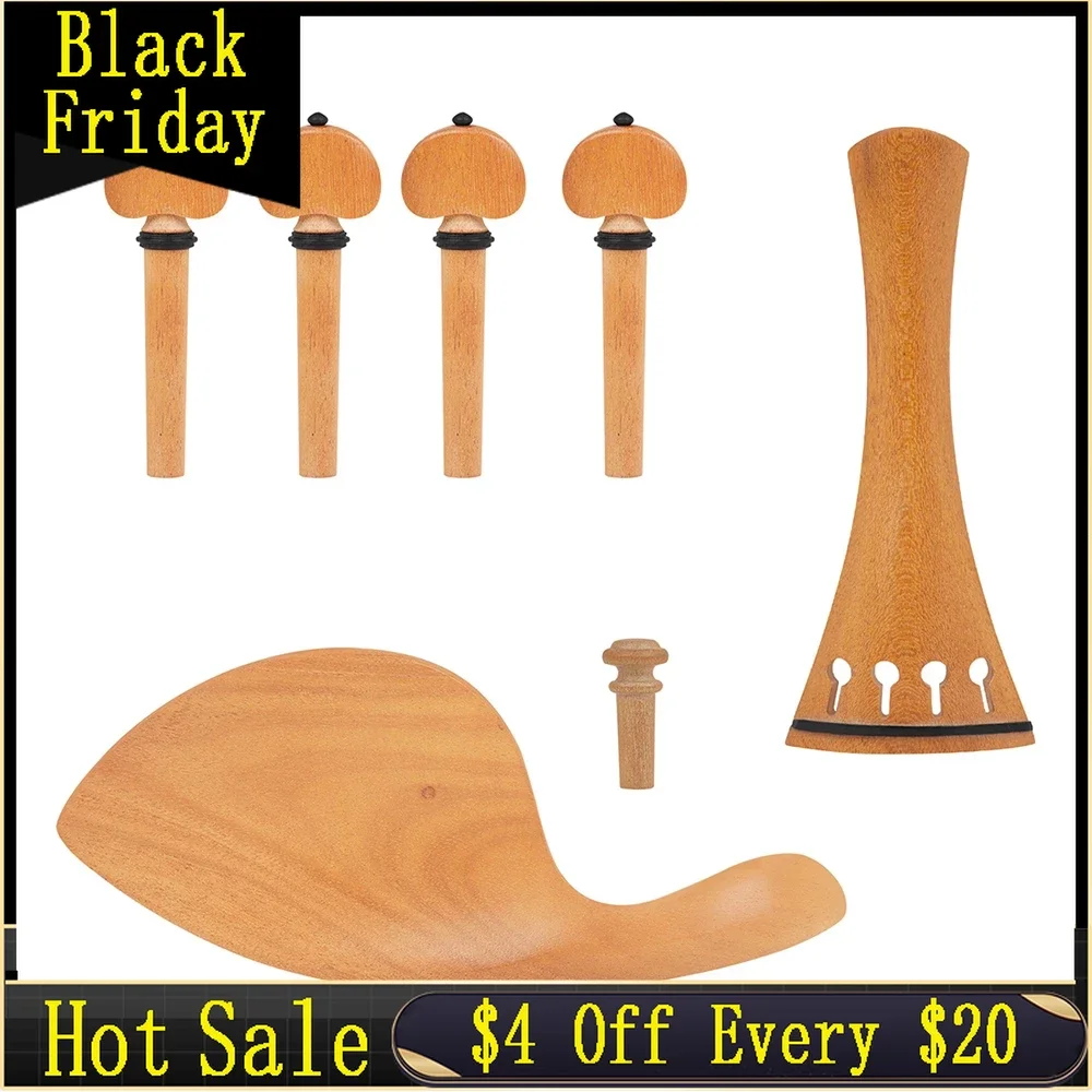 Violin Kit Tailpiece Tuning Pegs Chin Rest Africa Rose Wood Classic Luxury Polished Fitting For 4/4 3/4 Violin Accessories 
Violin Kit Tailpiece Tuning Pegs Chin Rest Africa Rose Wood Classic Luxury Polished Fitting For 4/4 3/4 Violin Accessories