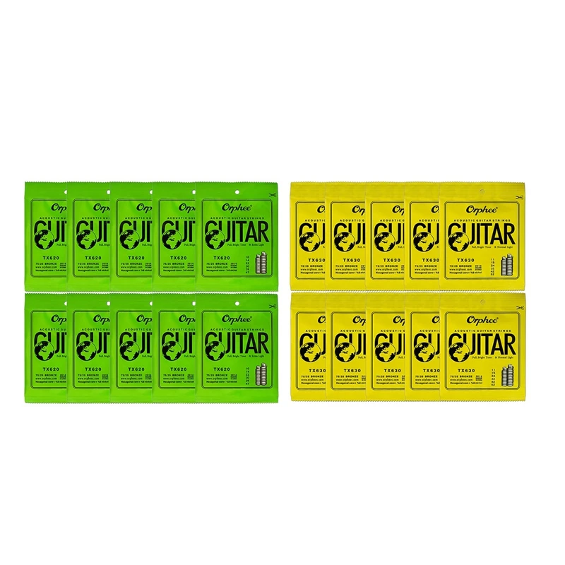 Orphee 20 Set Guitar String String Super Light Acoustic Guitar Strings - 10 Set TX630 & 10 Set TX620
Orphee 20 Set Guitar String String Super Light Acoustic Guitar Strings - 10 Set TX630 & 10 Set TX620