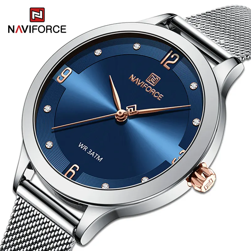 NAVIFORCE Women Watch Original Quartz 30m Waterproof Famale Wrist Watches Fashion Steel Band Clock Girl Bracelet Relógio Femino
NAVIFORCE Women Watch Original Quartz 30m Waterproof Famale Wrist Watches Fashion Steel Band Clock Girl Bracelet Relógio Femino