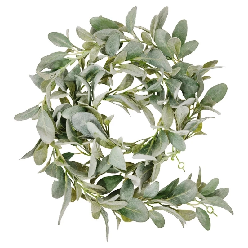 Artificial Flocked Lambs Ear Garland - 2Meter Soft Faux Vine Greenery and Leaves for Farmhouse Mantel Decor
Artificial Flocked Lambs Ear Garland - 2Meter Soft Faux Vine Greenery and Leaves for Farmhouse Mantel Decor