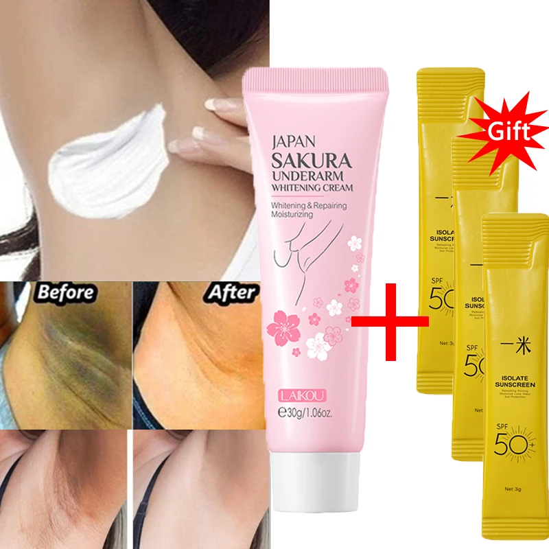 

Body Whitening Cream Arms Thighs Underarm Knees Whitening Essence Cream Brighten Moisturizing Body Korean Skin Care Products 30g