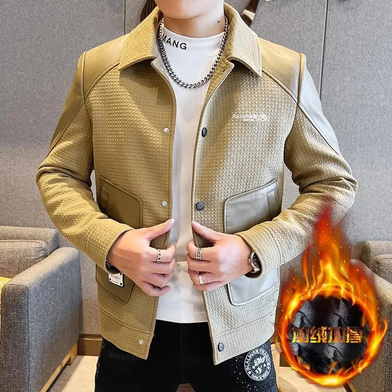 Корейская зимняя куртка для мужчин, утепленная и теплая шерстяная куртка, Повседневная Деловая уличная одежда, Женское пальто, 2023
Корейская зимняя куртка для мужчин, утепленная и теплая шерстяная куртка, Повседневная Деловая уличная одежда, Женское пальто, 2023