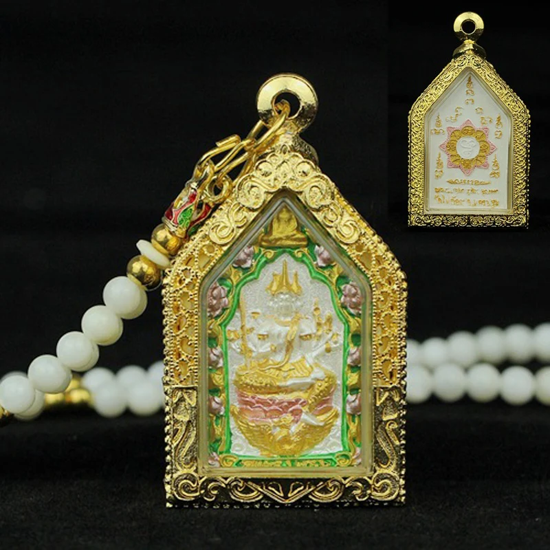 GOOD Asia Thailand temple God of wealth four-faced Buddha figure Pendant Effective Amulet Bring good luck Recruit wealth
GOOD Asia Thailand temple God of wealth four-faced Buddha figure Pendant Effective Amulet Bring good luck Recruit wealth