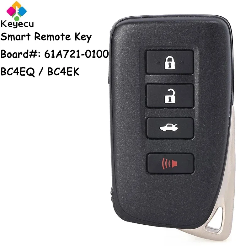 KEYECU Smart Rmote Car Key With 4 Buttons 433MHz for Lexus GS350 ES350 ES300H ES250 GS450 Fob BC4EQ BC4EK 61A721-0100 F433
KEYECU Smart Rmote Car Key With 4 Buttons 433MHz for Lexus GS350 ES350 ES300H ES250 GS450 Fob BC4EQ BC4EK 61A721-0100 F433