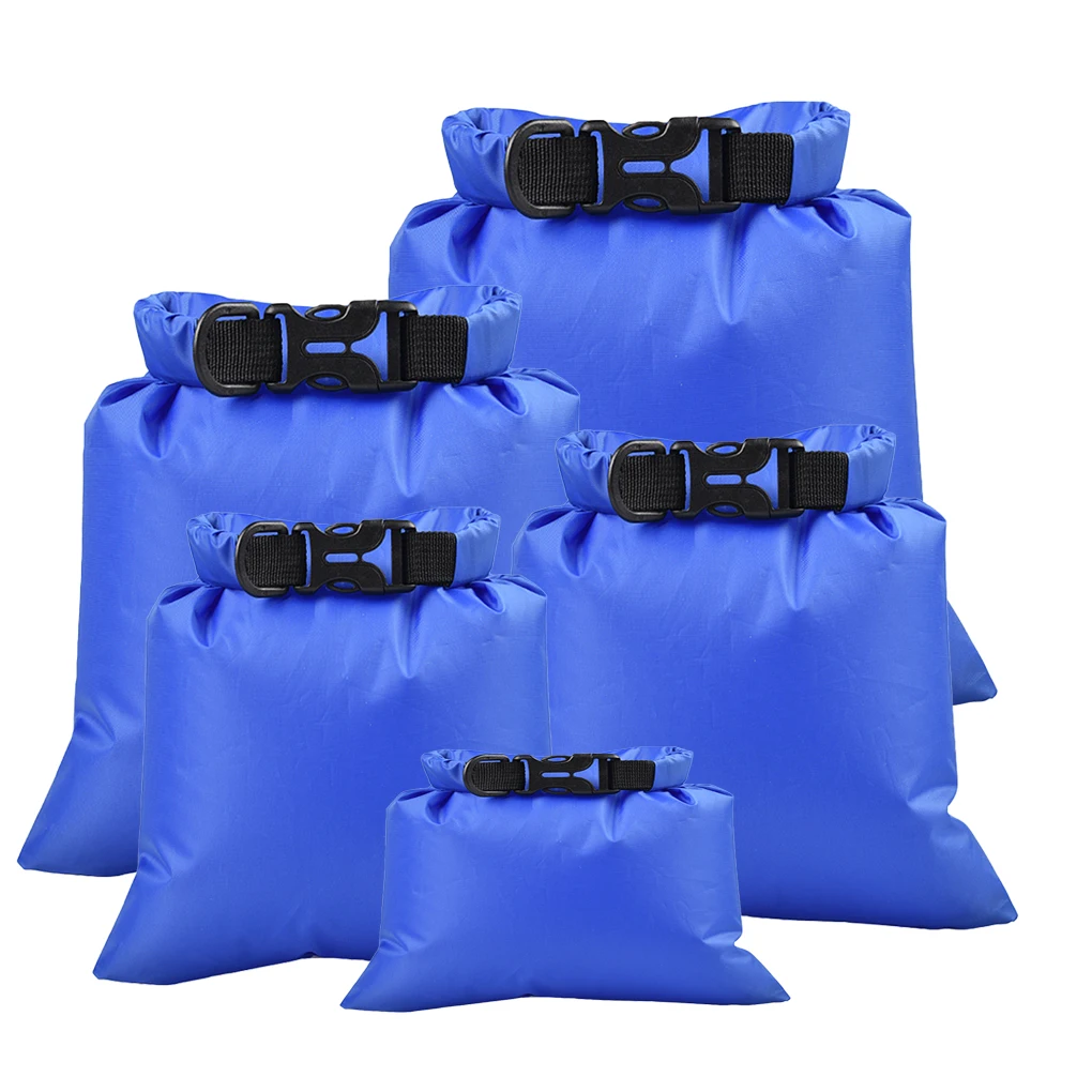 

1/2 Dry Bags Waterproof Sack Multicolor Foldable Moisture Barrier Pocket Adjustable Light Multifunctional Strap Hook