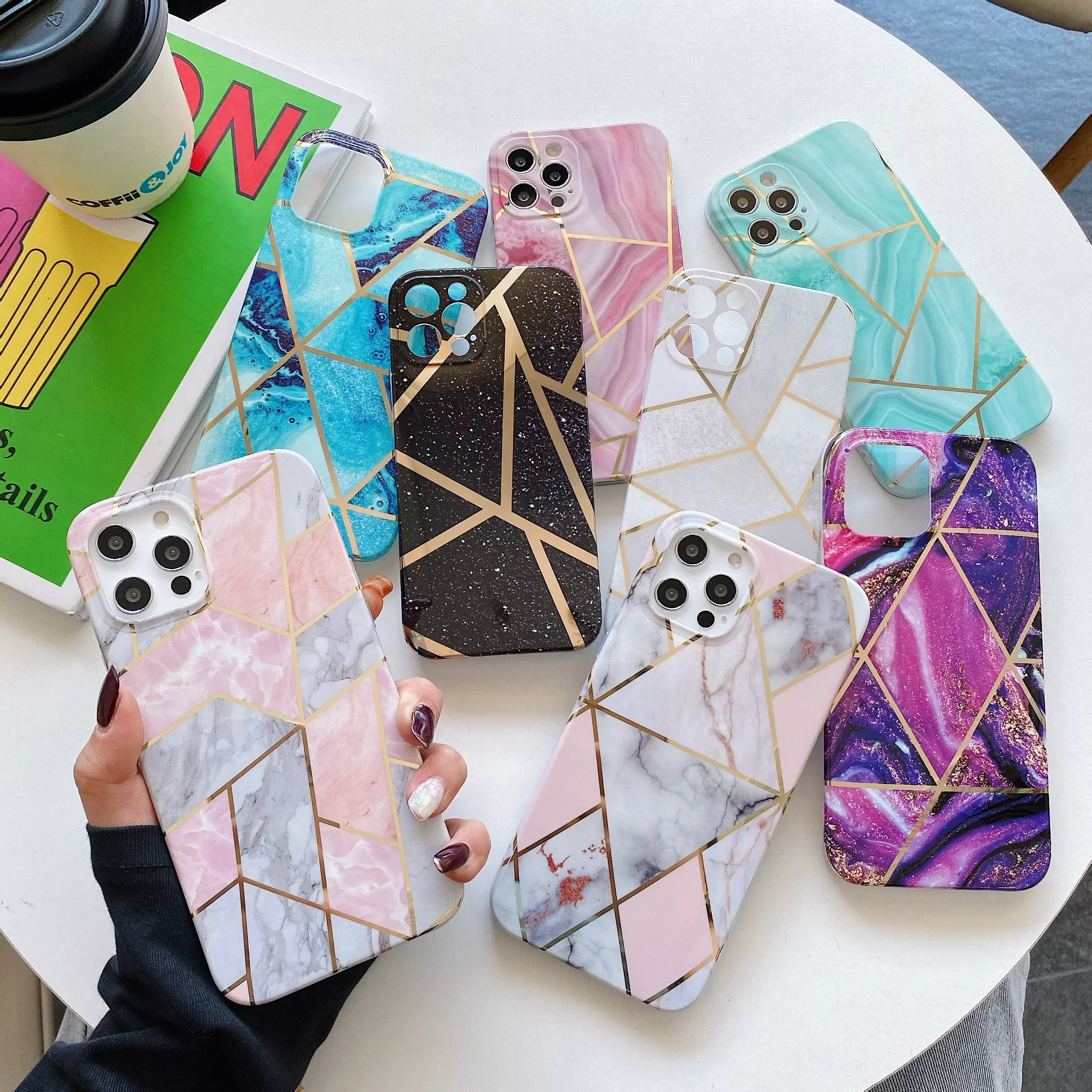 New Fashion Original Fashion Splice Marble Glitter Phone Case For iphone 12 Mini 13 11 Pro Max XS Max X XR 7 8 Plus SE Soft Shoc
New Fashion Original Fashion Splice Marble Glitter Phone Case For iphone 12 Mini 13 11 Pro Max XS Max X XR 7 8 Plus SE Soft Shoc