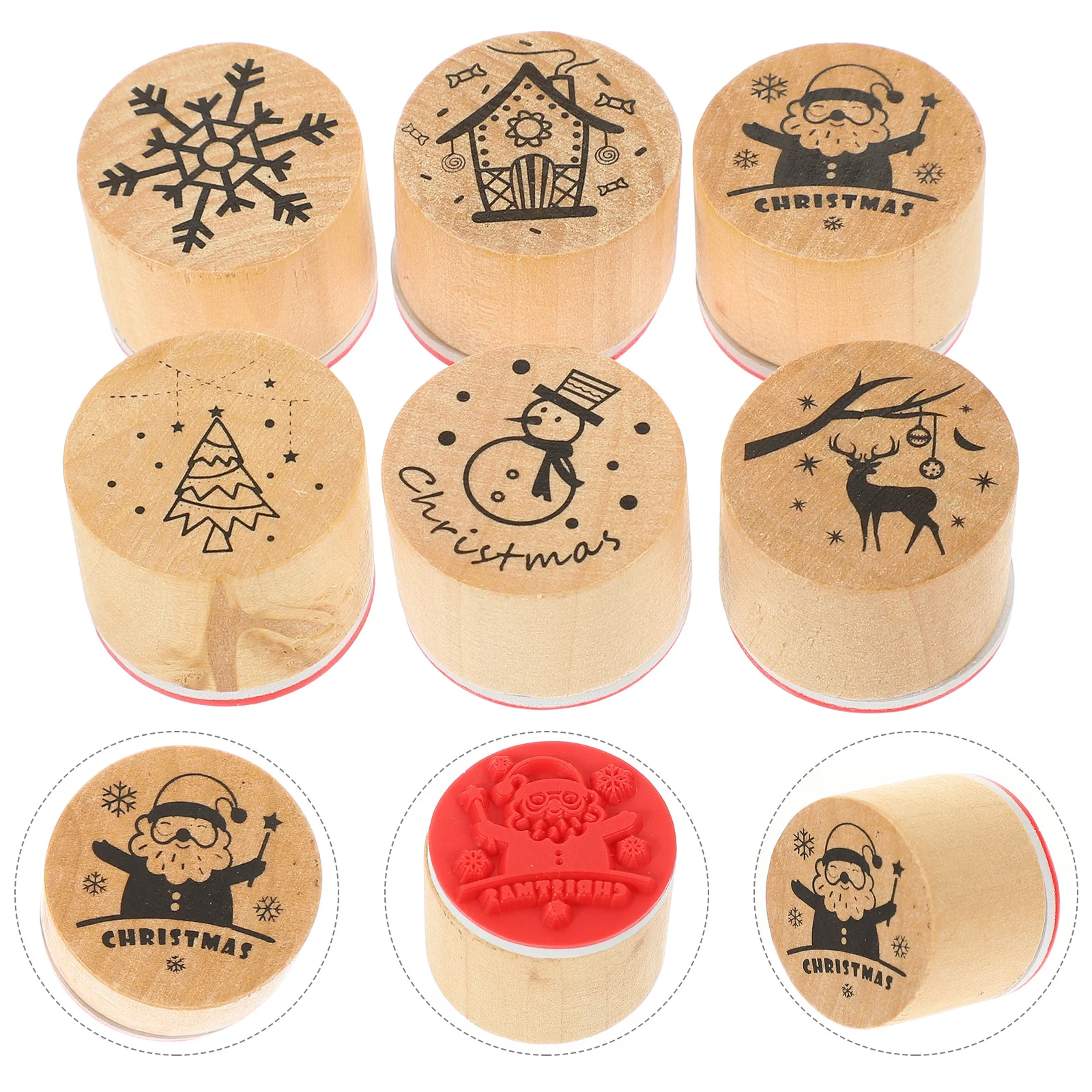 6 Pcs Christmas Decor Unique Mini DIY Decorers Wood Round Postage Decor Card Making Seal Small
6 Pcs Christmas Decor Unique Mini DIY Decorers Wood Round Postage Decor Card Making Seal Small