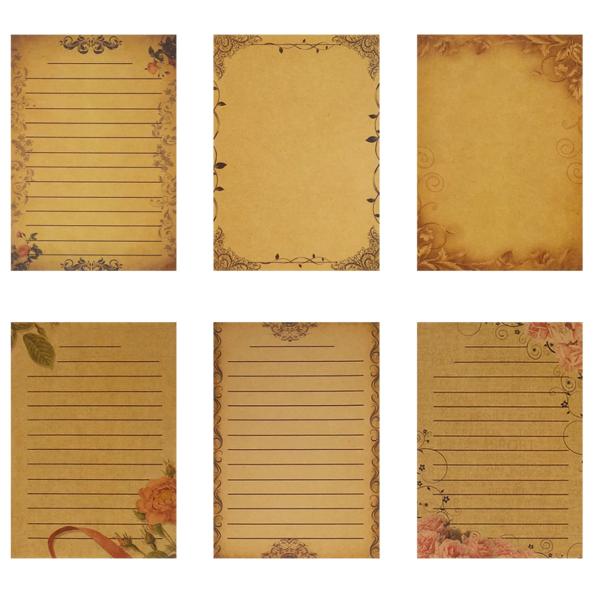 6 Sets 21x14.5xcm Kraft Writing Paper Retro Rose Lace Writing Paper Vintage Letter Stationery Creative Note Paper
6 Sets 21x14.5xcm Kraft Writing Paper Retro Rose Lace Writing Paper Vintage Letter Stationery Creative Note Paper