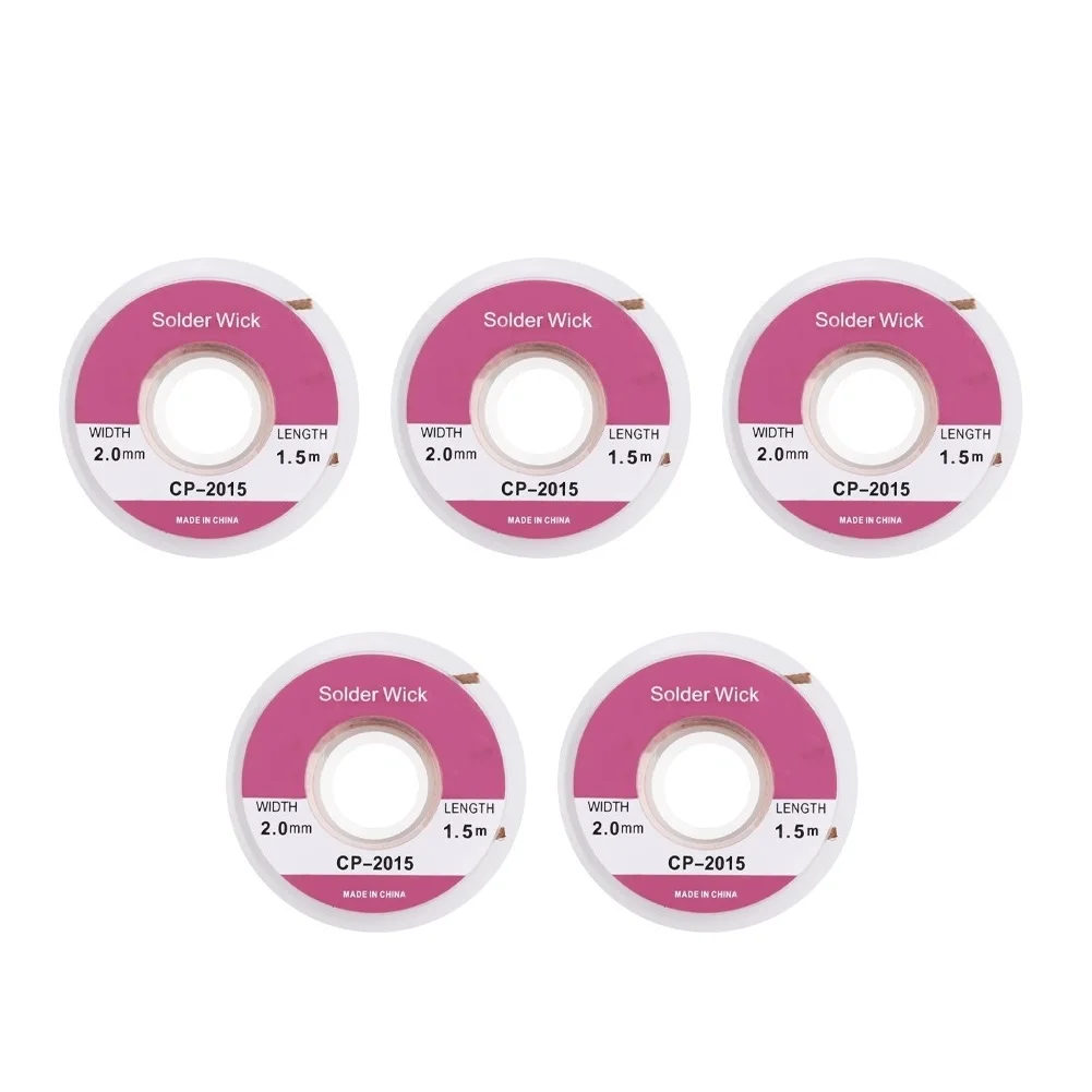 1.5M 2.0mm CP-2015 Desoldering Braid Tape Tool Wire Soldering Tin Solder Removal Braid Welding Wire Accessories
1.5M 2.0mm CP-2015 Desoldering Braid Tape Tool Wire Soldering Tin Solder Removal Braid Welding Wire Accessories