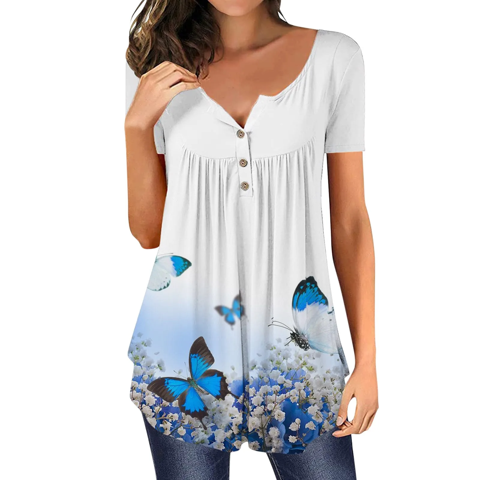 Женская туника с V-образным вырезом и принтом животных, топы на пуговицах, свободная блузка с коротким рукавом, топы, спортивный топ с коротк...
Женская туника с V-образным вырезом и принтом животных, топы на пуговицах, свободная блузка с коротким рукавом, топы, спортивный топ с коротк...