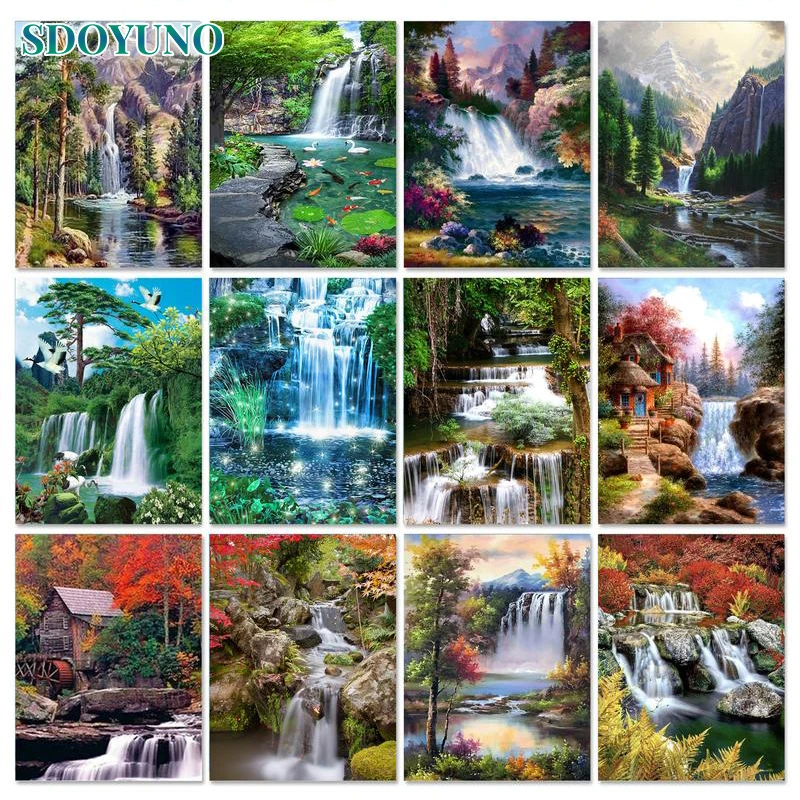 SDOYUNO Oil Paint By Number Waterfall Drawing On Canvas Gift Diy Coloring By Numbers Landscape Kits Art Home Decoration
SDOYUNO Oil Paint By Number Waterfall Drawing On Canvas Gift Diy Coloring By Numbers Landscape Kits Art Home Decoration