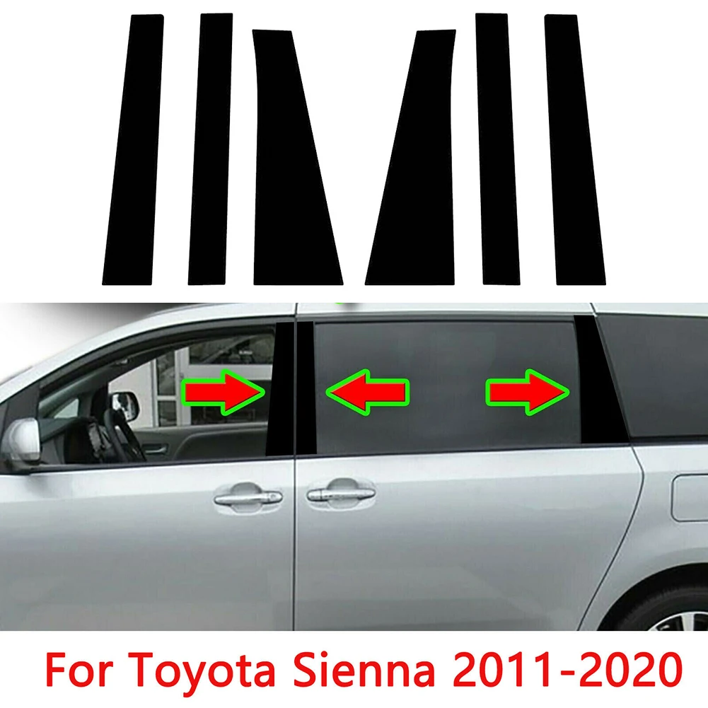 6pcs Black Pillar Post Door Galss Trim Cover Waterproof Fit For Toyota For Sienna 2011-2020 Window Trim Strip PC Mirror Center P
6pcs Black Pillar Post Door Galss Trim Cover Waterproof Fit For Toyota For Sienna 2011-2020 Window Trim Strip PC Mirror Center P