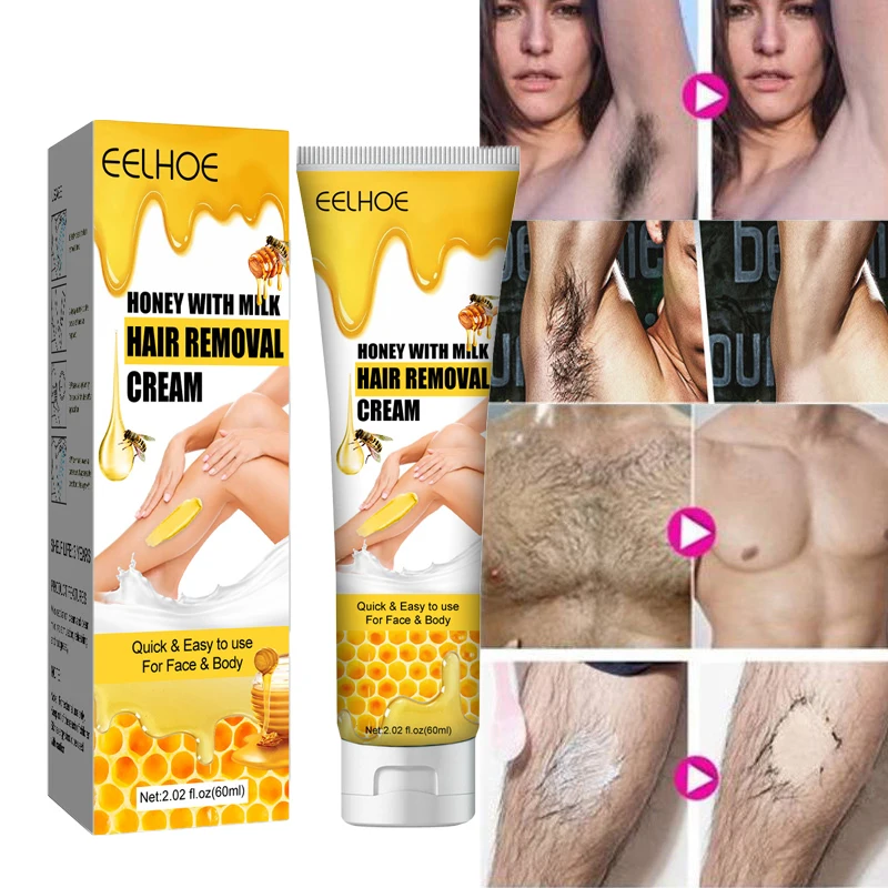 Effective Honey Milk Hair Removal Cream Men Women Remove Arm Armpit Face Legs Hair Inhibit Hair Growth Products Skin Care 60ml
Effective Honey Milk Hair Removal Cream Men Women Remove Arm Armpit Face Legs Hair Inhibit Hair Growth Products Skin Care 60ml
