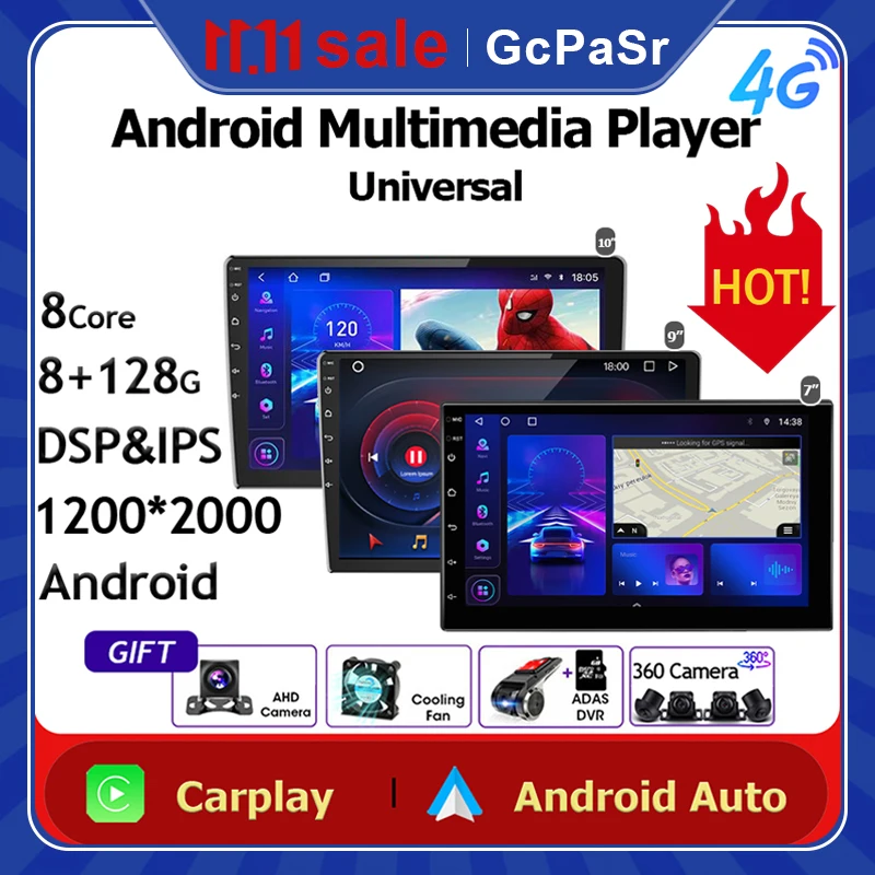 Автомагнитола на Android 13, мультимедийный плеер с GPS-навигацией, автомобильная стереосистема, головное устройство для Hyundai/Nissan/Honda/Kia/VW, универсальный плеер
Автомагнитола на Android 13, мультимедийный плеер с GPS-навигацией, автомобильная стереосистема, головное устройство для Hyundai/Nissan/Honda/Kia/VW, универсальный плеер