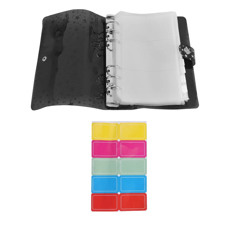 11Pcs A6 Budget Binder PVC 6 Ring Refillable Binder Cover With 9 Binder Pockets/1 Binder Card / 1 Label
11Pcs A6 Budget Binder PVC 6 Ring Refillable Binder Cover With 9 Binder Pockets/1 Binder Card / 1 Label