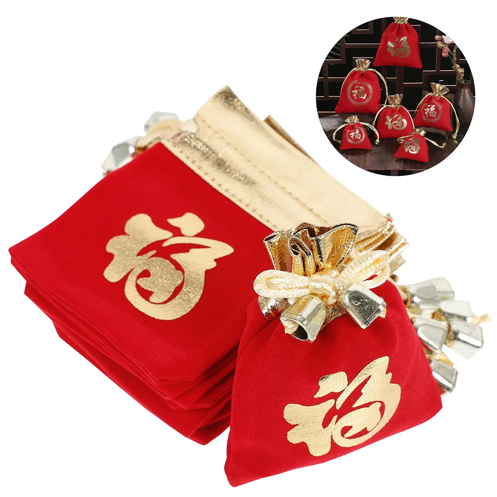 50pcs Spring Festival Drawstring Candy Bags Chinese Festival Gift Bag Present Bags
50pcs Spring Festival Drawstring Candy Bags Chinese Festival Gift Bag Present Bags