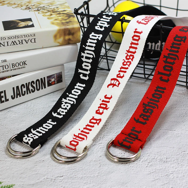 Unisex Canvas Belts Letters Printed Ring Double Buckle Punk Waist Strap Women Men Teenager Hip Hop Nylon Long Gothic Belt
Unisex Canvas Belts Letters Printed Ring Double Buckle Punk Waist Strap Women Men Teenager Hip Hop Nylon Long Gothic Belt