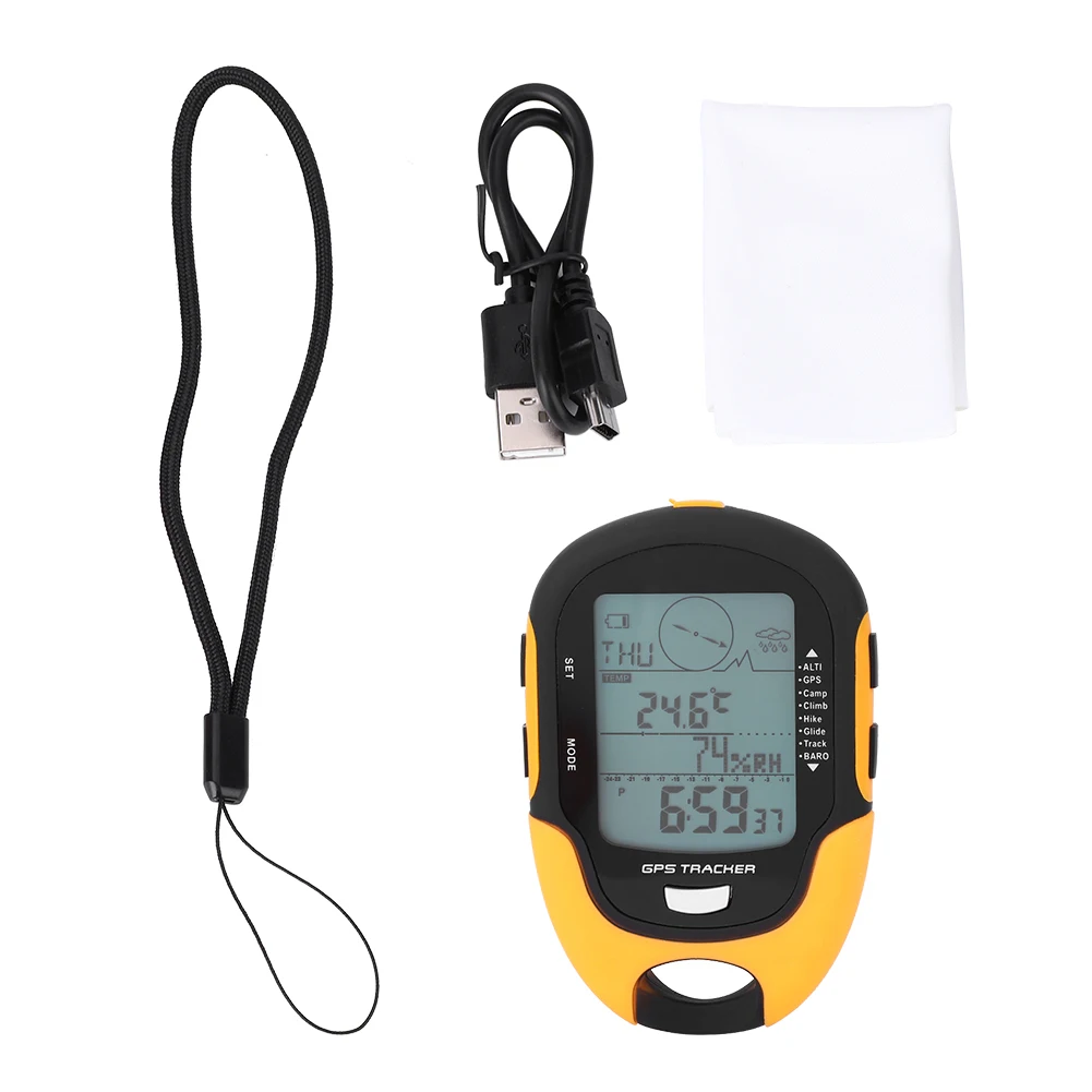 SUNROAD GPS Navigation Receiver Handheld USB Rechargeable Digital Altimeter Barometer
SUNROAD GPS Navigation Receiver Handheld USB Rechargeable Digital Altimeter Barometer