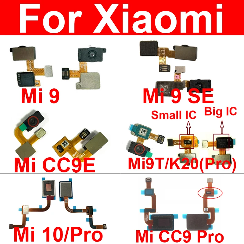 

FingerPrint Sensor Connector For Xiaomi Mi 9 9T 10 11 Pro 9SE Mi CC9 Pro CC9E Under-screen Fingerprint Flex Cable Redmi K20 Pro