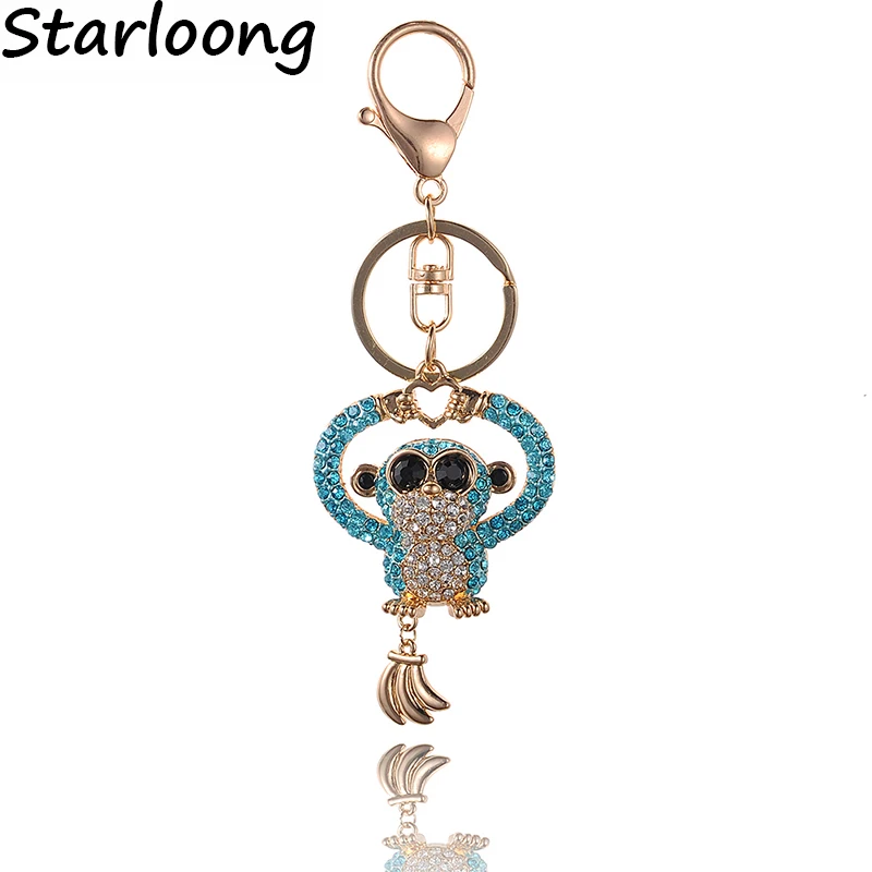 High Quality Drip Alloy Keychain Chaveiro Glaze cute monkey rhinestone setting crystal KeyChain women stainless Key Ring
High Quality Drip Alloy Keychain Chaveiro Glaze cute monkey rhinestone setting crystal KeyChain women stainless Key Ring