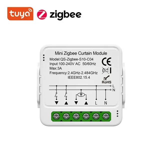 Модуль переключателя умных штор Tuya Wi-Fi/ZigBee 
Модуль переключателя умных штор Tuya Wi-Fi/ZigBee