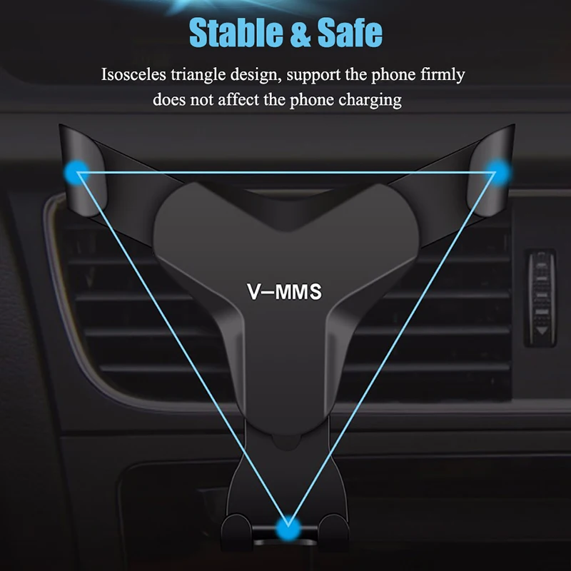 Гравитационный Автомобильный держатель для телефона мобильного с зажимом без