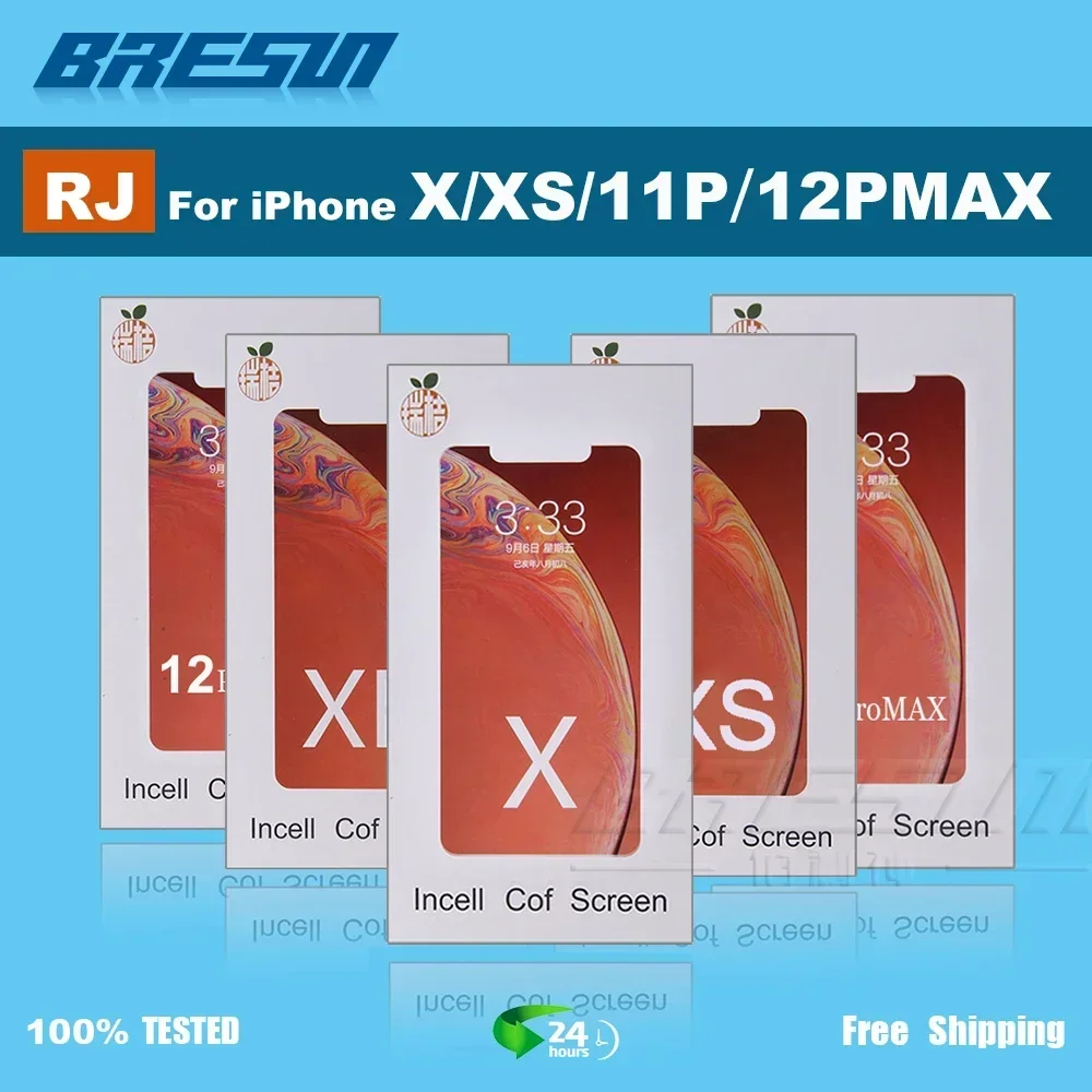 RJ LCD Touch Screen for IPhone X XR XsMax 11 12 13 14 14Plus Touch Display Digitizer Assembly No Dead Pixels Replacement Parts
RJ LCD Touch Screen for IPhone X XR XsMax 11 12 13 14 14Plus Touch Display Digitizer Assembly No Dead Pixels Replacement Parts