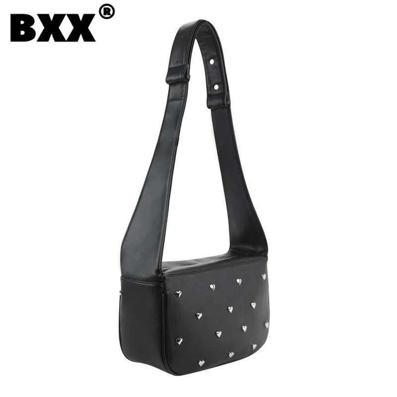 

[BXX] Fashion Women Pillow Crossbody Bag Pu Leather Rivet Spliced Large Capacity One Shoulder Messenger Bag 2023 New Tide 8CY688