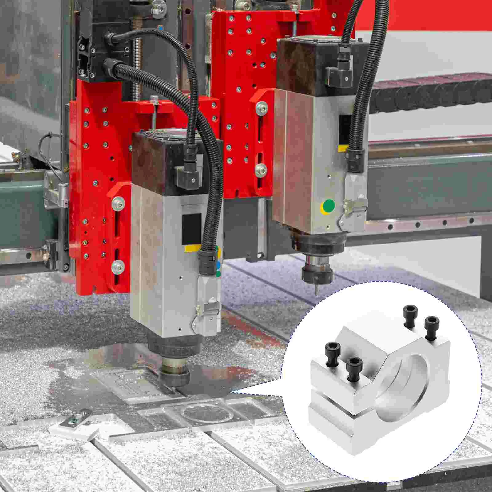 1 Pc Spindle Motor Holder Silver Aluminum Bracket Mount for Spindle Motor Engraving Machine
1 Pc Spindle Motor Holder Silver Aluminum Bracket Mount for Spindle Motor Engraving Machine